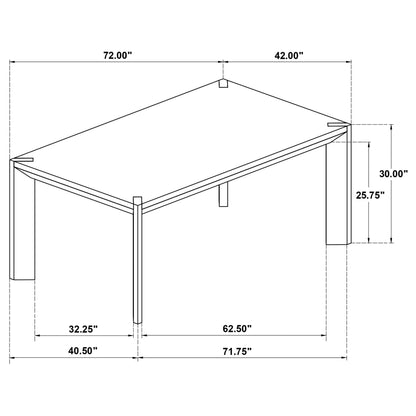 Bruner 72-inch Rectangular Wood Dining Table Natural Brown