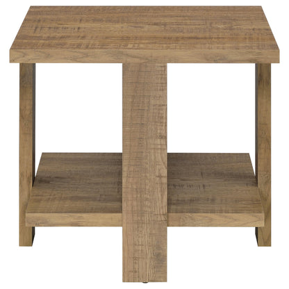 Dawn 2-piece Round Coffee and End Table Set Mango Brown
