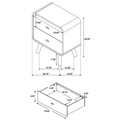 Robyn 5-piece Full Bedroom Set Light Ash