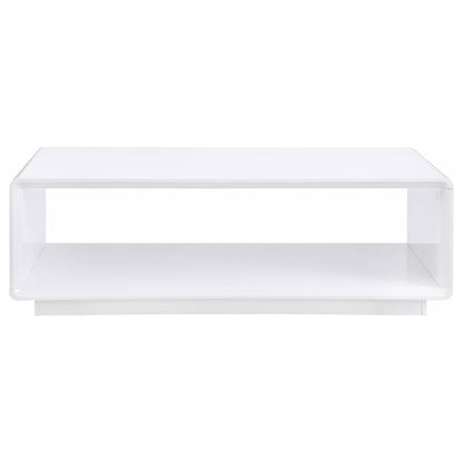 Paseo 2-piece Coffee and End Table Set White High Gloss