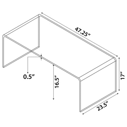 Ripley 3-piece Bent Glass Coffee and End Table Set Clear