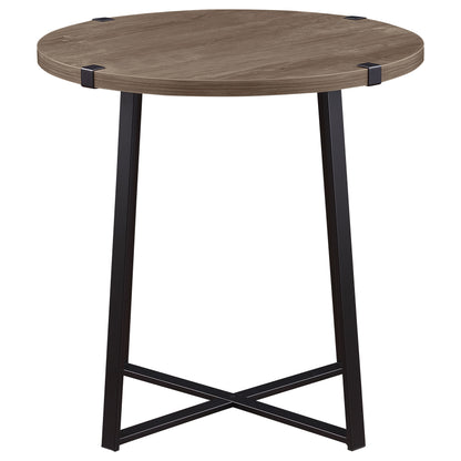 Marcus 3-piece Round Coffee and End Table Set Light Brown