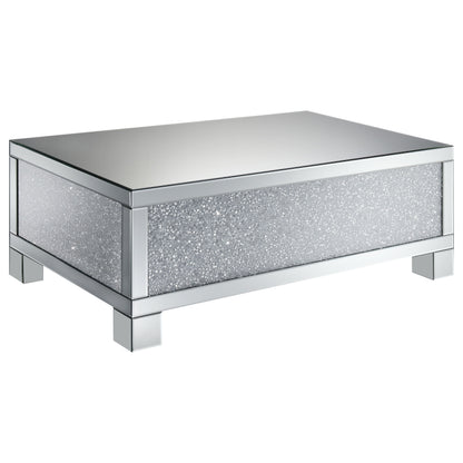 Gillian 3-piece Mirrored Coffee and End Table Set Silver