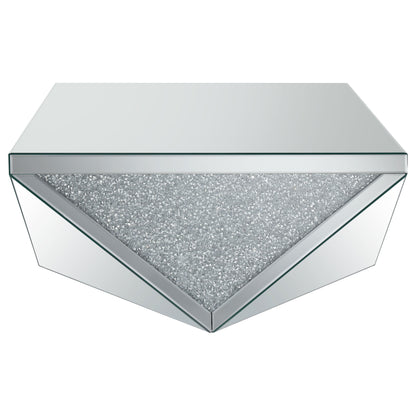 Amore 2-piece Mirrored Coffee and End Table Set Silver