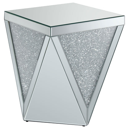 Amore 2-piece Mirrored Coffee and End Table Set Silver