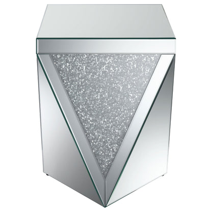 Amore 2-piece Mirrored Coffee and End Table Set Silver