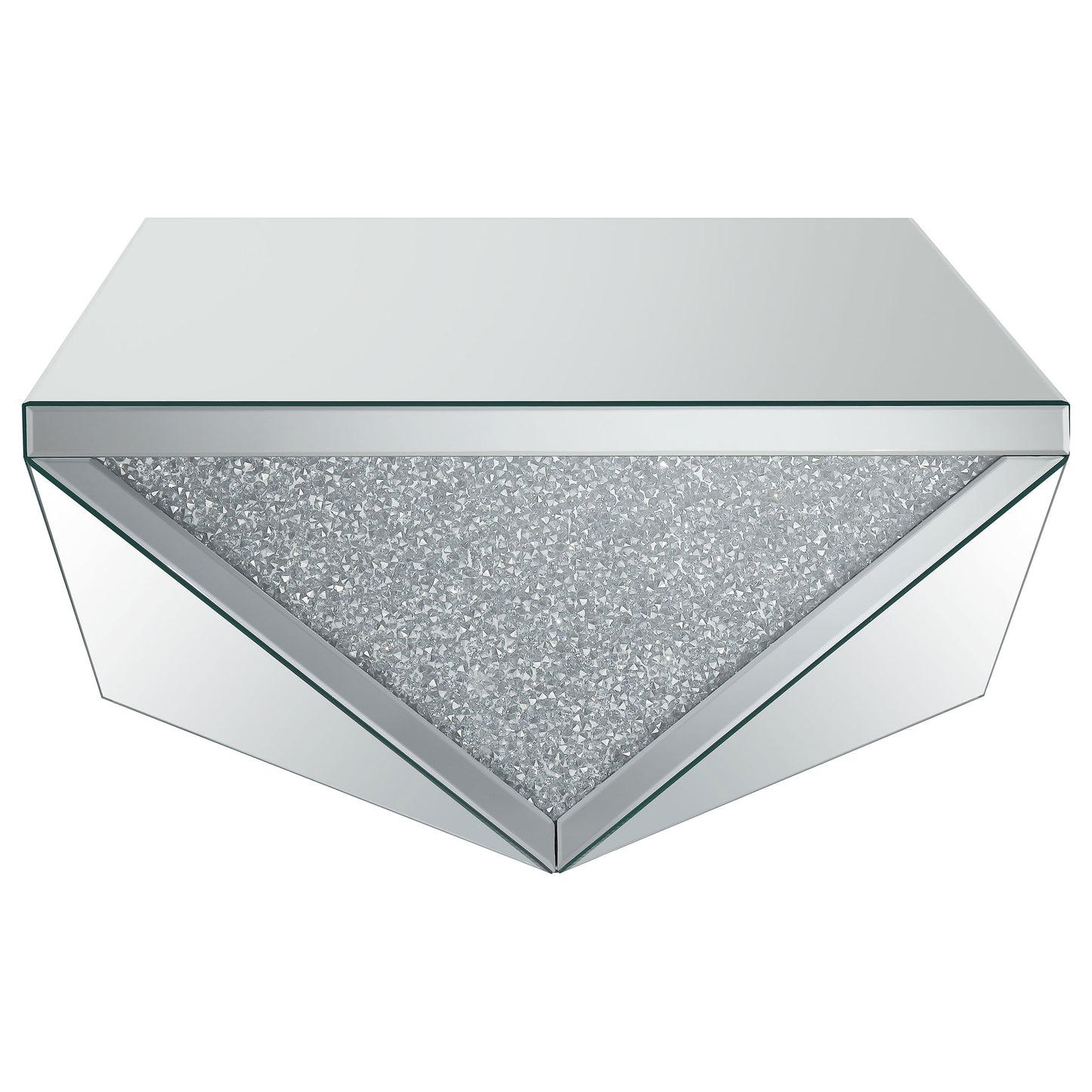 Amore 3-piece Mirrored Coffee and End Table Set Silver