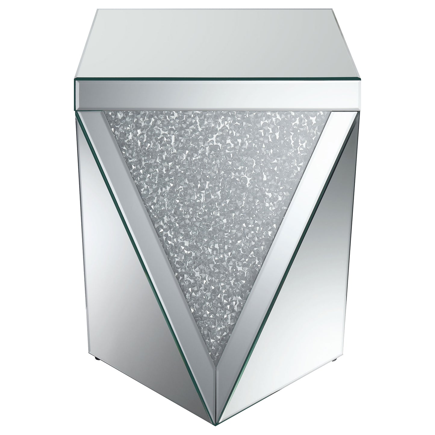 Amore 3-piece Mirrored Coffee and End Table Set Silver