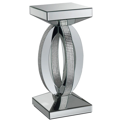 Amalia 2-piece Mirrored Coffee and End Table Set Silver