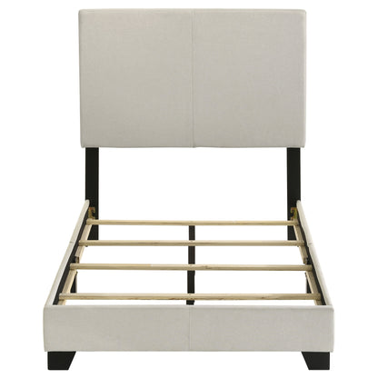 Dorian Fabric Upholstered Twin Panel Bed Cream