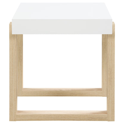 Pala 2-piece Coffee and End Table Set White High Gloss