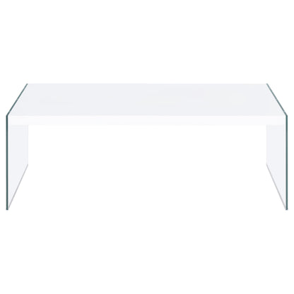 Opal 2-piece Coffee and End Table Set White High Gloss