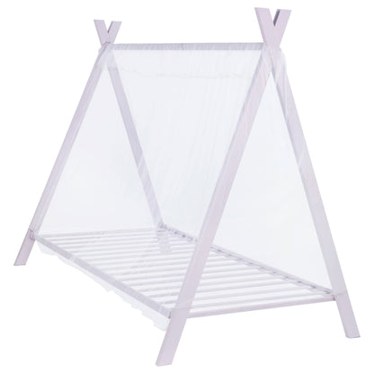 Fultonville Metal Twin Tent Bed with 7-inch Mattress Pink