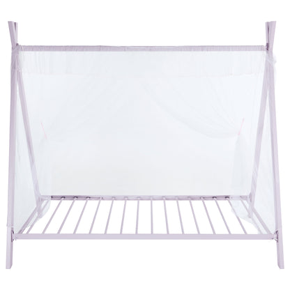 Fultonville Metal Twin Tent Bed with 7-inch Mattress Pink
