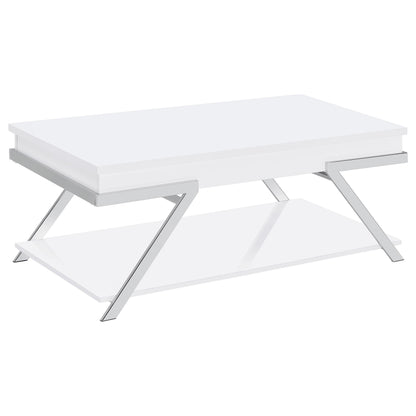 Marcia 3-piece Coffee and End Table Set White High Gloss