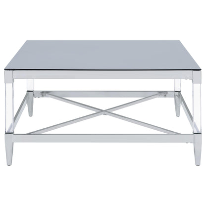 Lindley 2-piece Square Coffee and End Table Set Chrome