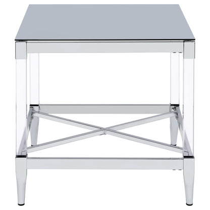 Lindley 3-piece Square Coffee and End Table Set Chrome