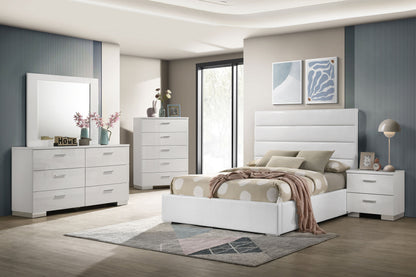 Felicity 53-inch Upholstered Twin Platform Bed White