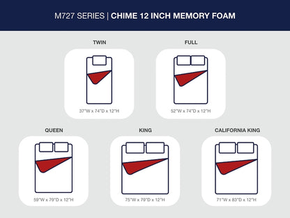Chime 12 Inch Memory Foam  Mattress