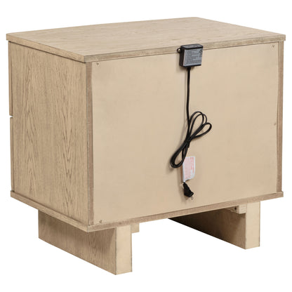 Kailani 4-piece Eastern King Bedroom Set Beige Oak