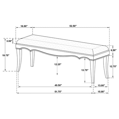 Revello Upholstered Bedroom Bed End Bench Washed Mango