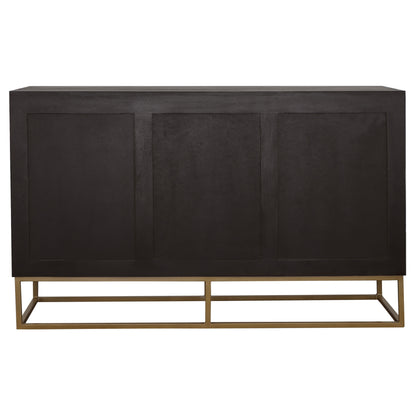 Zara 2-door 57-inch Wood Accent Storage Cabinet Black Walnut
