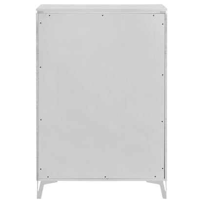 Cassia 5-drawer Bedroom Chest of Drawers White High Gloss