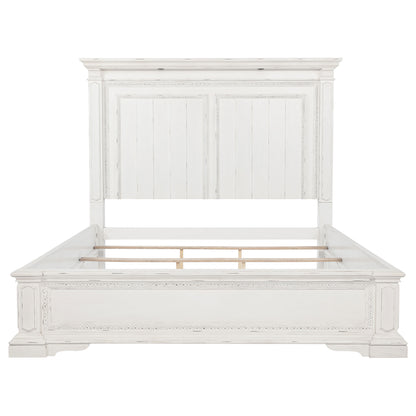 McKinney California King LED Light Panel Bed Vintage White