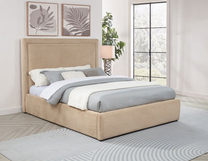 Lawson 55-inch Upholstered Queen Platform Bed Light Saddle