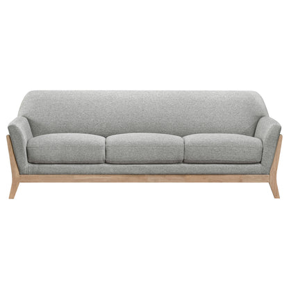 Vaughn 2-piece Fabric Upholstered Flared Arm Sofa Set Grey
