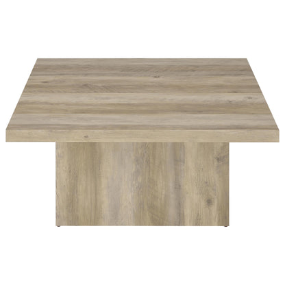 Devar 3-piece Square Coffee End Table Set Distressed Pine