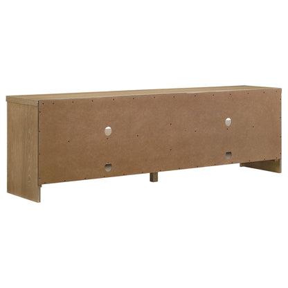 Brenham 79-inch 4-door TV Stand Media Console Light Oak