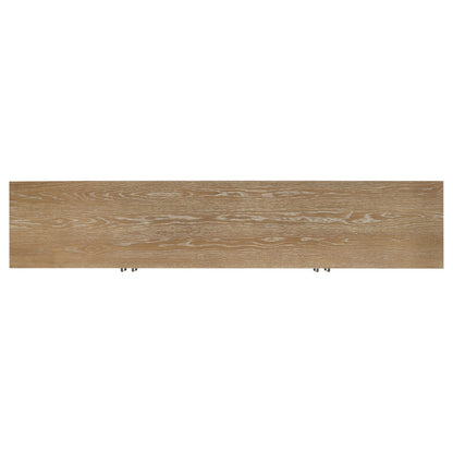 Brenham 79-inch 4-door TV Stand Media Console Light Oak
