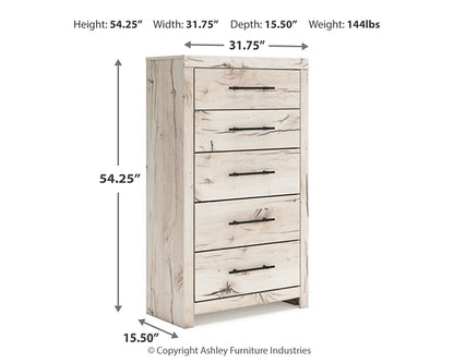 Full Panel Headboard with Mirrored Dresser and Chest