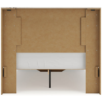 Full Panel Headboard with Mirrored Dresser, Chest and Nightstand