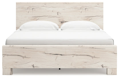 King Panel Bed with Mirrored Dresser, Chest and Nightstand