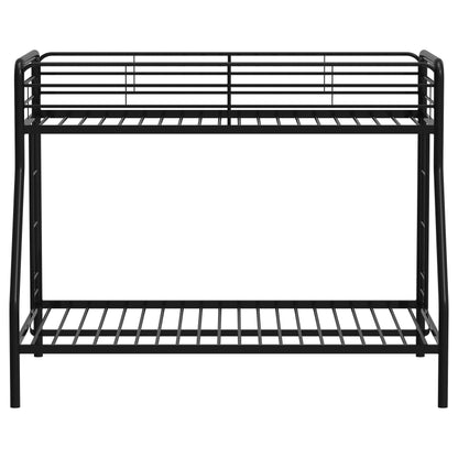 Carson Metal Twin Over Full Bunk Bed Glossy Black