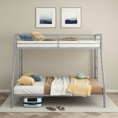 Carson Metal Twin Over Full Bunk Bed Glossy Silver