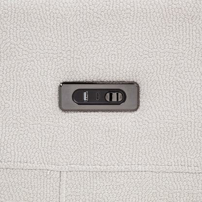 Kennett 3-piece Chenille Power Reclining Sofa Set Ivory