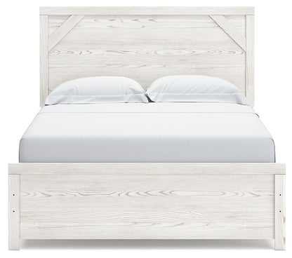 Gerridan Queen Panel Bed with Mirrored Dresser and Nightstand