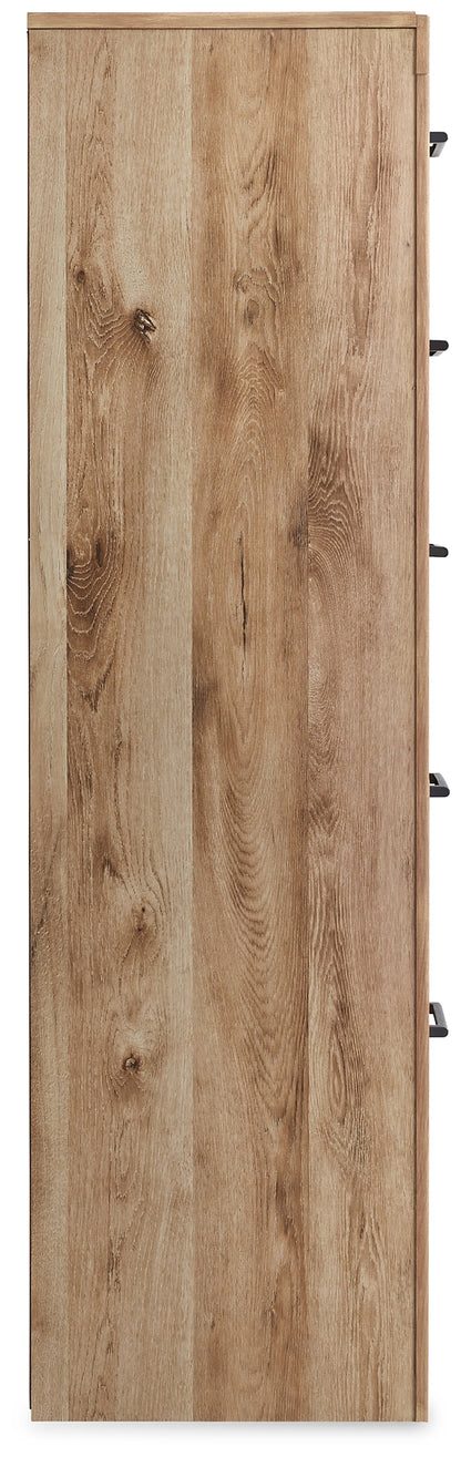 Hyanna King Panel Headboard with Mirrored Dresser and Chest