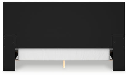 Londer California King Panel Bed with Mirrored Dresser and Chest