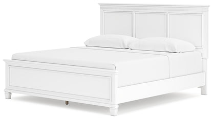 Fortman King Panel Bed with Mirrored Dresser, Chest and Nightstand