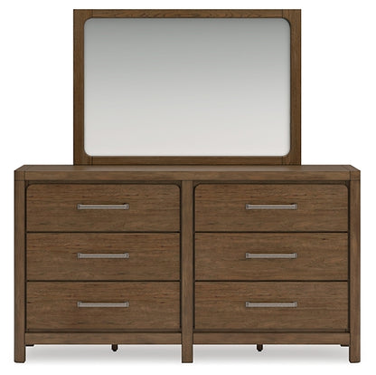 Cabalynn Queen Panel Bed with Storage with Mirrored Dresser, Chest and Nightstand