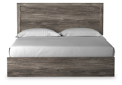 Ralinksi King Panel Bed with Mirrored Dresser and Chest