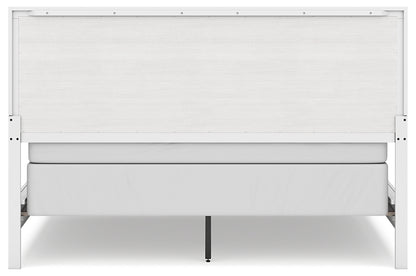 Binterglen California King Panel Bed with Mirrored Dresser and Chest