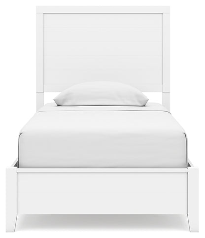 Binterglen Twin Panel Bed with Mirrored Dresser and Nightstand