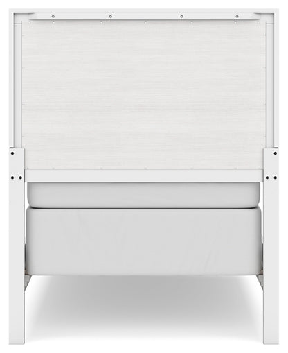 Binterglen Twin Panel Bed with Mirrored Dresser and Chest