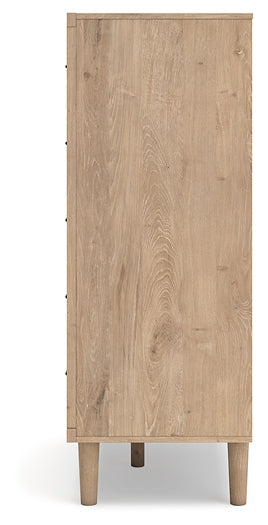 Cielden King Panel Headboard with Mirrored Dresser, Chest and Nightstand