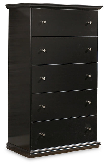 Twin Panel Bed with Mirrored Dresser, Chest and Nightstand